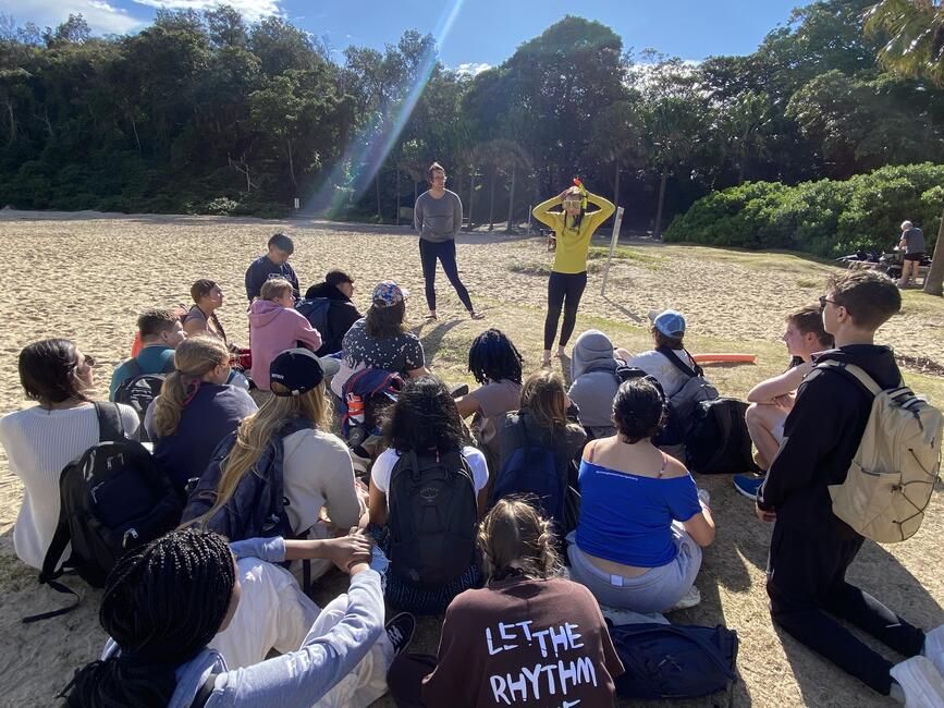 Student's learning about snorkeling!