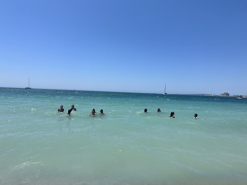More students swimming 