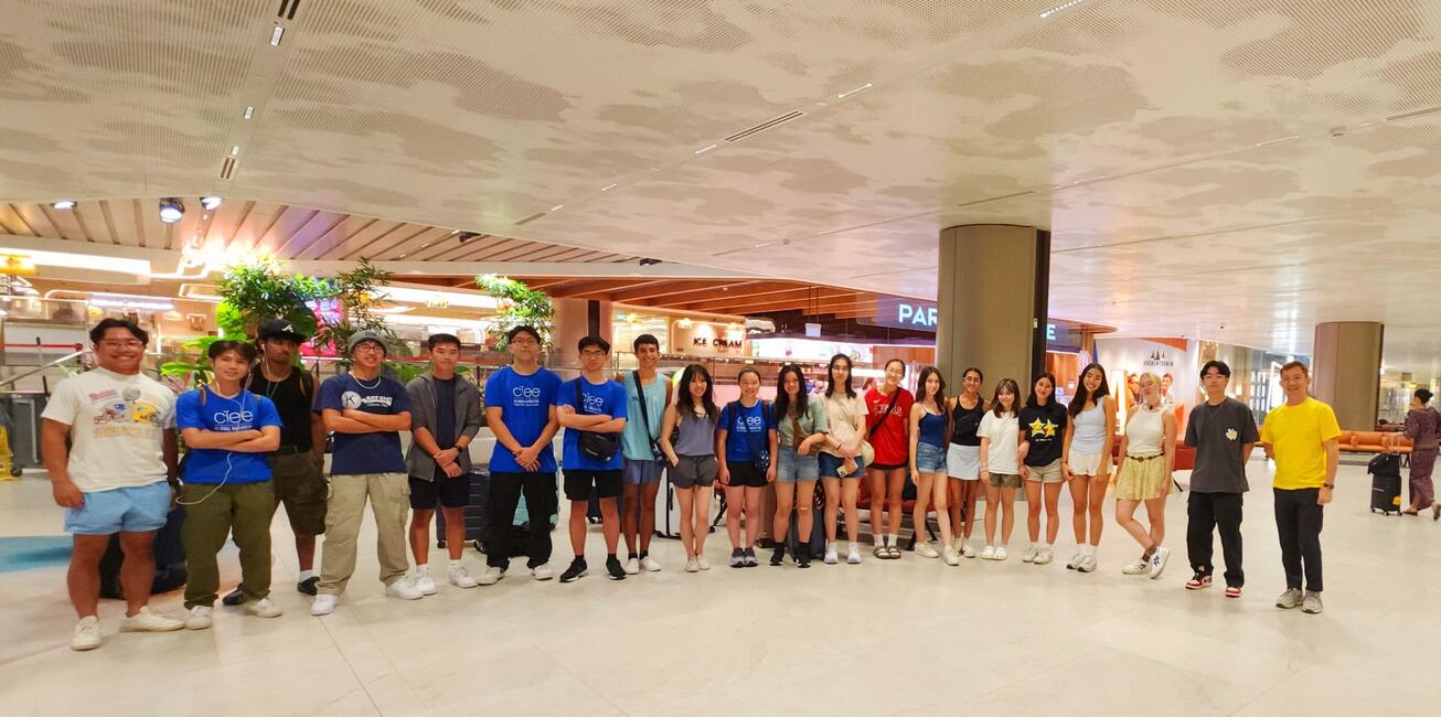 Airport group photo