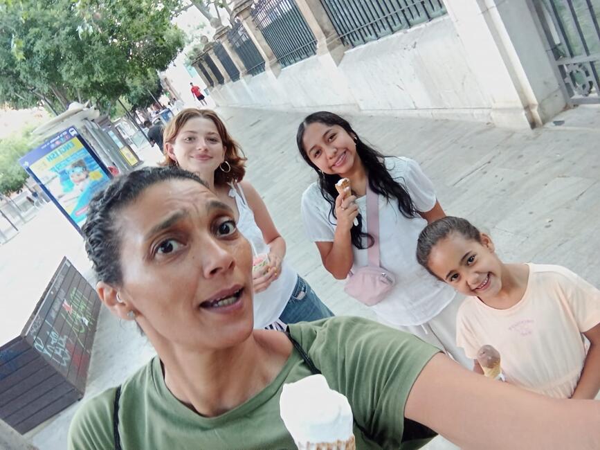 Immersion with the host families