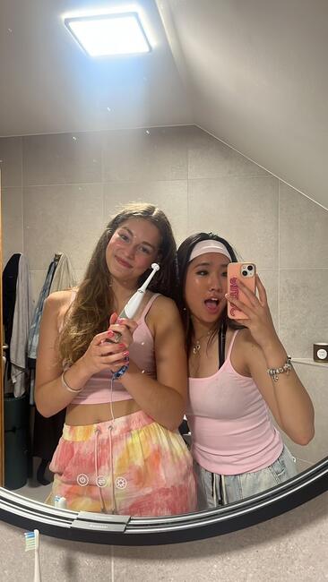 Jamie and her host sister
