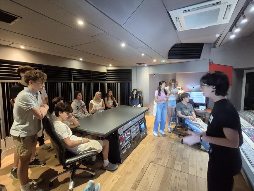 Multi-Site students in the editing room of Windmill Lane