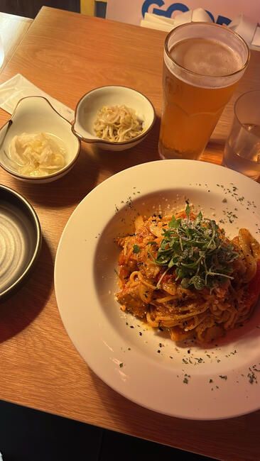 image of the pork belly pasta dish mentioned in the post.