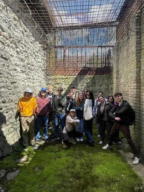 Students in the Rummu Quarry