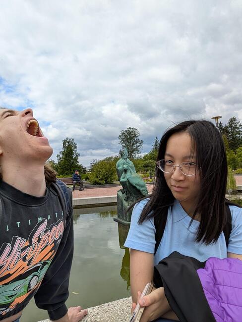 Students having fun