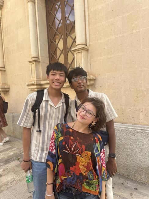 Students in Alcudia on day trip 
