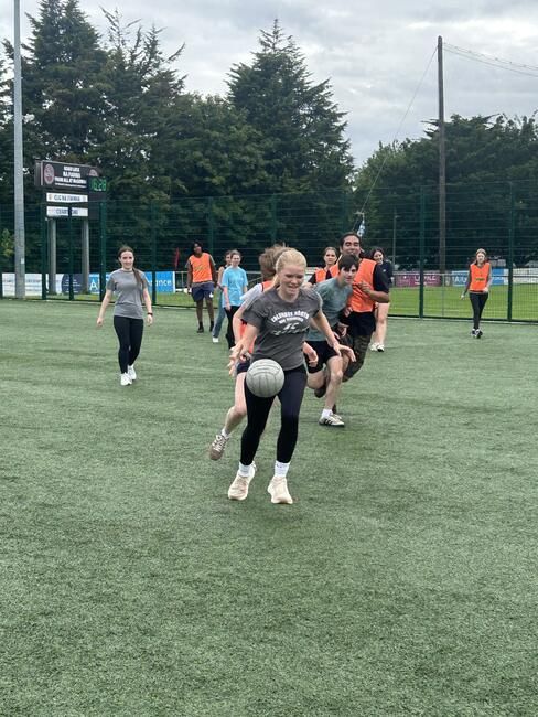 Gaelic Football Game in Action