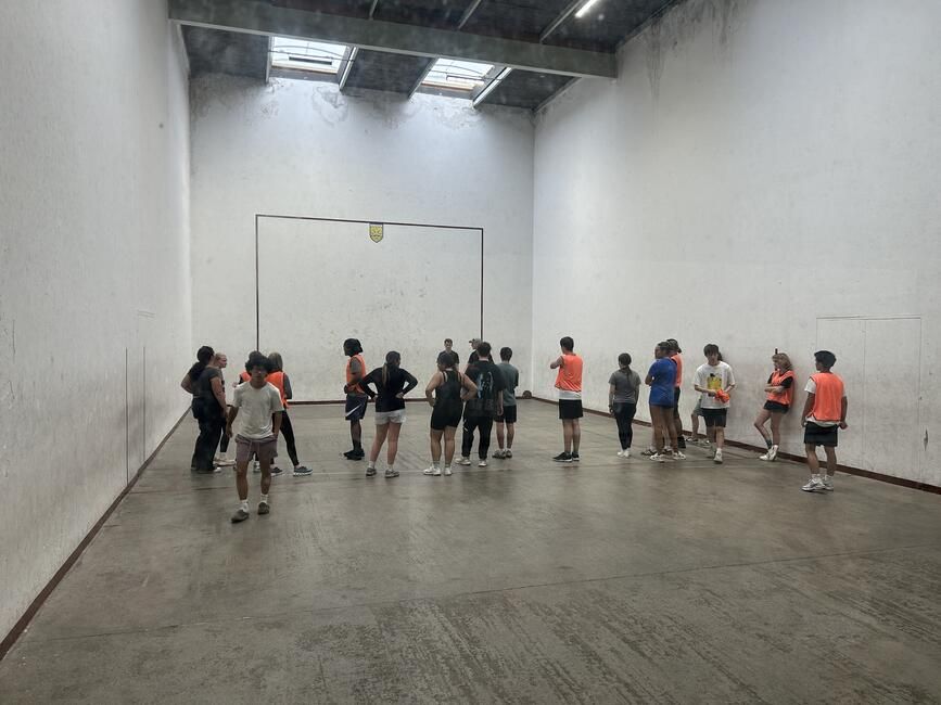 Students playing Handball