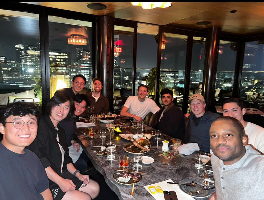 Yip attends his farewell dinner with colleagues.