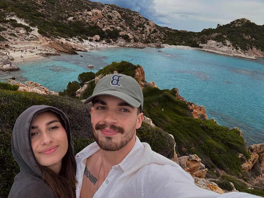 Marta poses with her fiancé, Sam