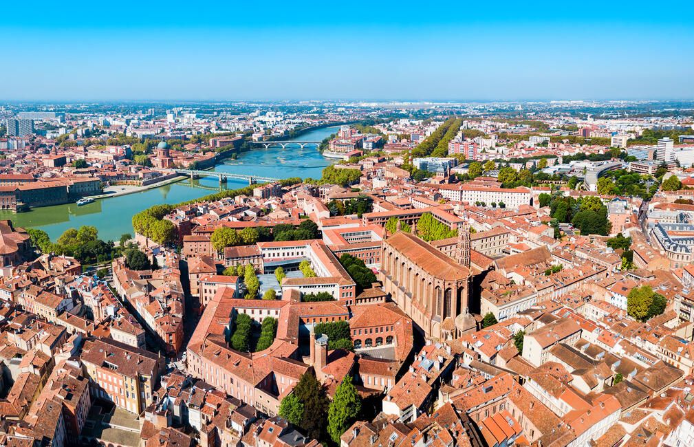 aerial view of toulouse france