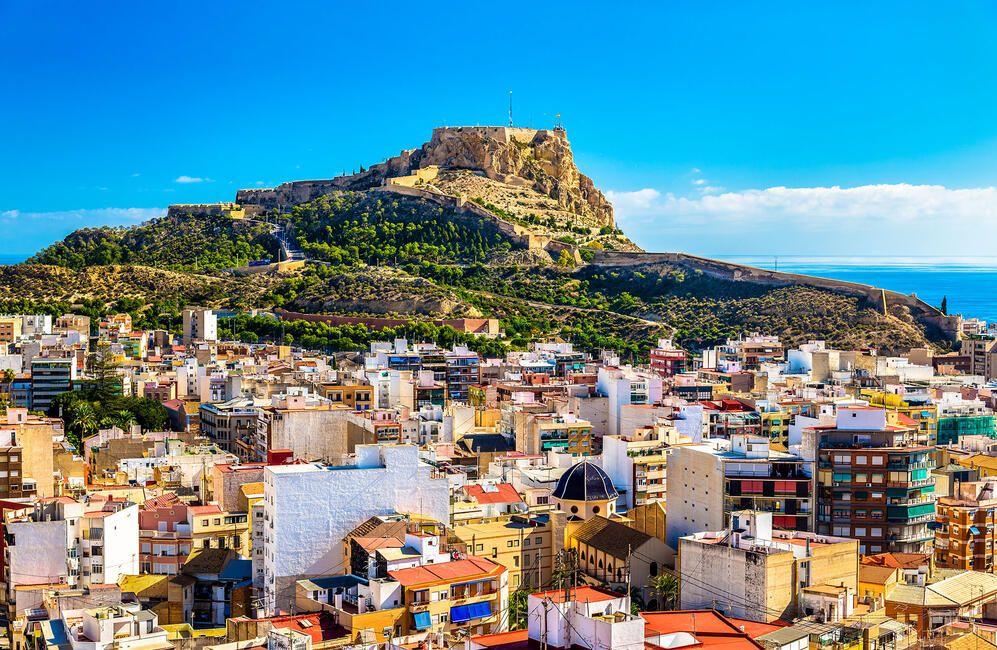 alicante mountain over the city