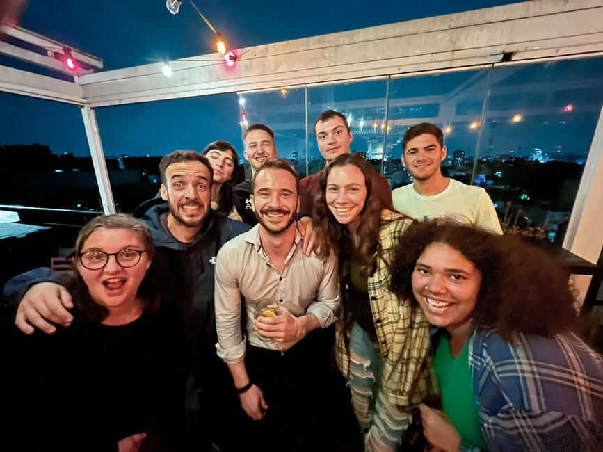 buenos aires group rooftop night