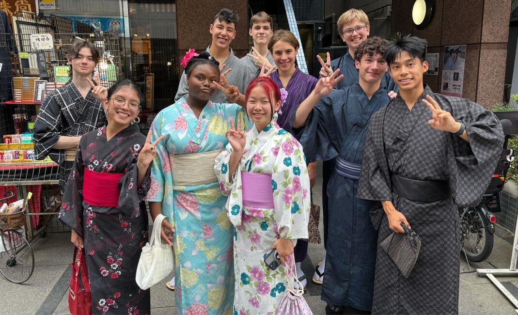 Student studying abroad in Japan