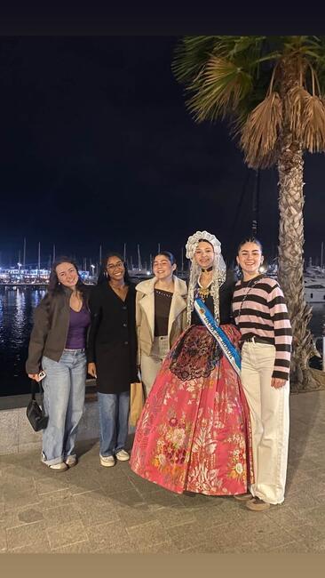 study abroad students at Spanish celebration