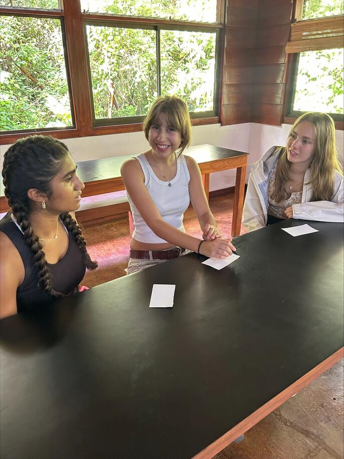 Chatting during orientation