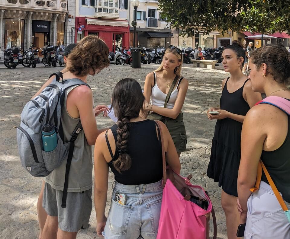 high school students explored the city of Palma de Mallorca