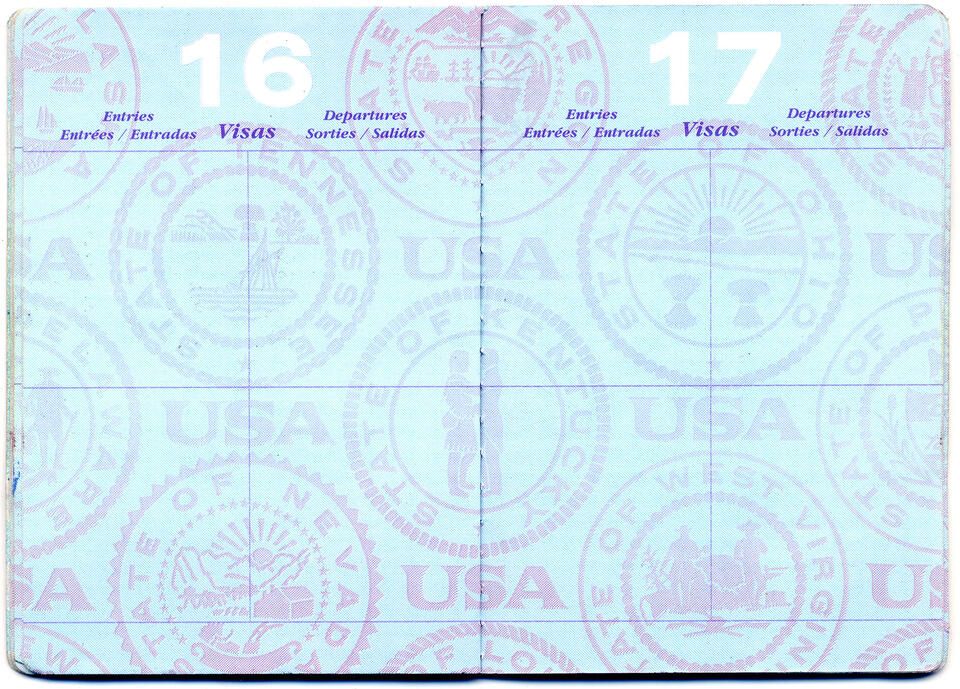 Open passport book