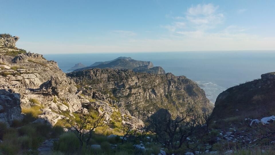 Looking south to the tip of Africa from the top of Table Mountain