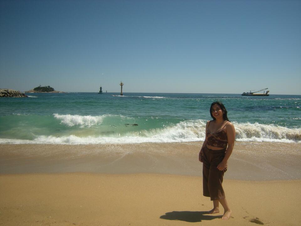 Selfie in front of the Sokcho Beach