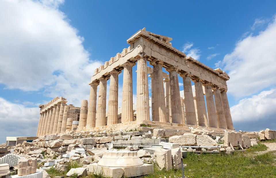 athens greece pillars building