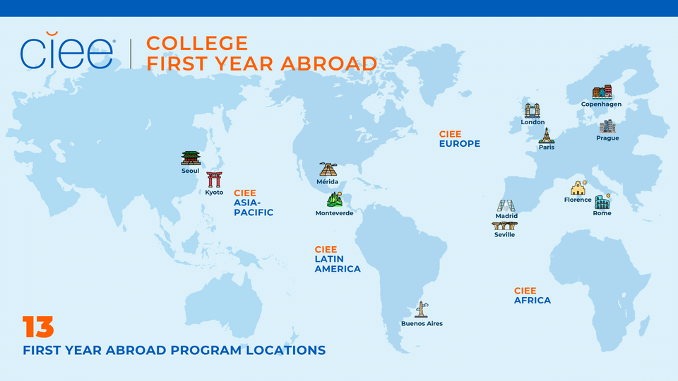 CIEE College First Year Abroad Locations